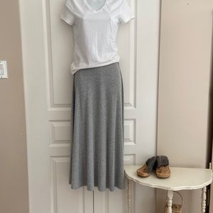 Long boho flowy stretch skirt cotton blend